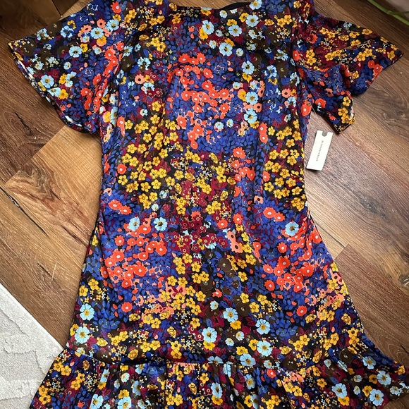 Anthropologie Vibrant Floral Mini Dress - Picture 9 of 12